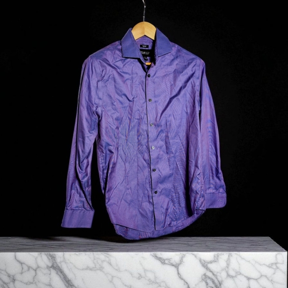 Awareness Kenneth Cole 15 - 32/33 Men's Purple Dress Shirt - Picture 1 of 5